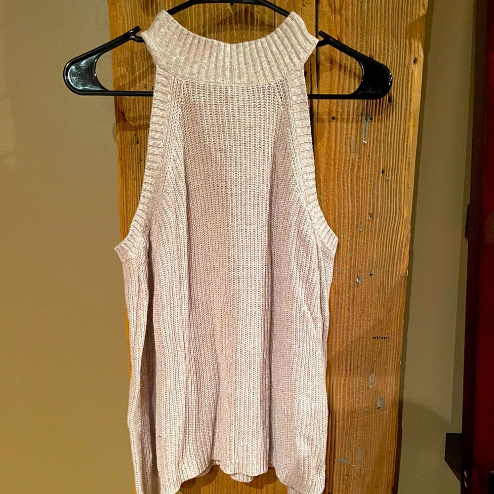 Cream Cold Shoulder Top